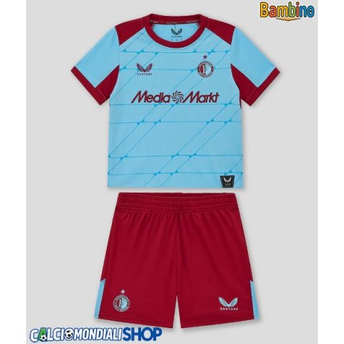 Maglie da calcio Feyenoord Terza Maglia Bambino 2025-26 Manica Corta + Pantaloni corti)